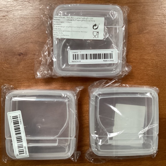 Clear Plastic Stackable Containers New - Picture 2 of 12